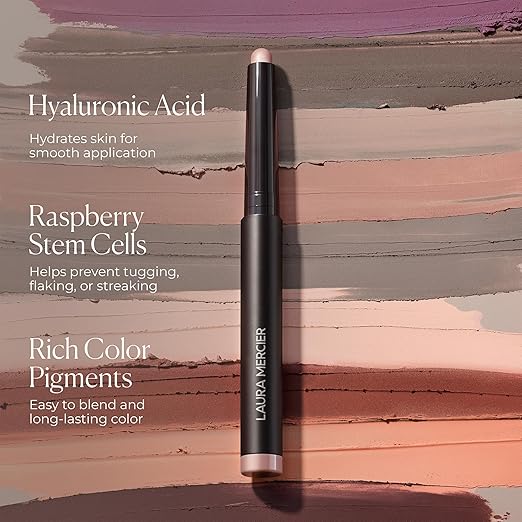 Laura Mercier Caviar Stick Cream Eyeshadow: Shimmer and Matte Finishes 24HR Wear Long Lasting Rich Color Easily Blendable and Buildable Waterproof Hyaluronic Acid Infused