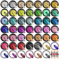 SAVILAND Chrome Nail Powder Set: 48 Colors Metallic Mirror Effect Chrome Nail Powder for Gel Polish Aurora Holographic Silver Gold Nail Chrome Powder for Gel Nails Art Decoration &amp French Manicure