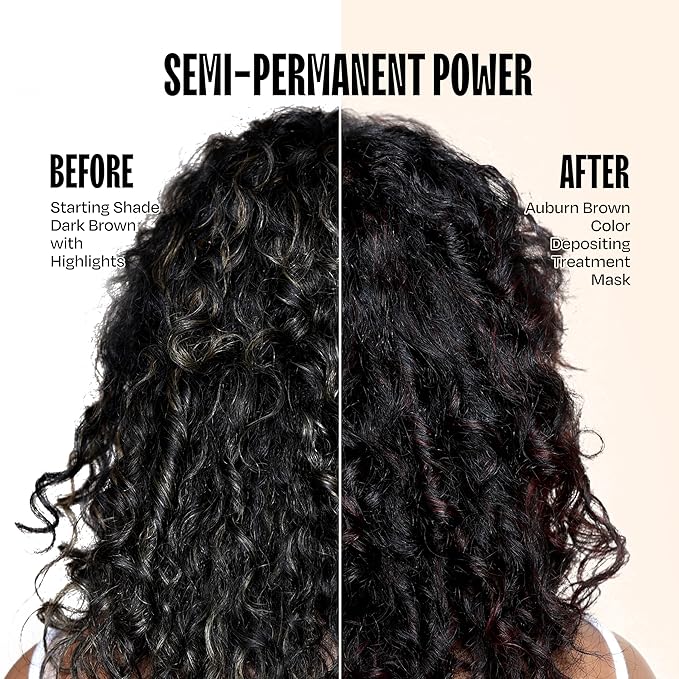 Overtone Color Depositing Semi-Permanent Hair Dye Conditioner - 8 oz For Natural &amp Color-Treated Hair Moisturizing Shea Butter &amp Coconut Oil - Vegan &amp Cruelty-Free Auburn Brown