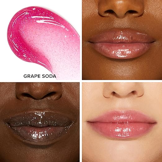 Too Faced Kissing Jelly Lip Oil Gloss | Hydrating Lip Oil + Gloss Hybrid for Instant Moisture and Shine 0.15 Fl Oz