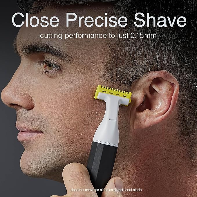 Remington Omniblade Face &amp Body Shaver for Men 100% Waterproof Rechargeable Razor with Removable Head 35mm Main Blade + 7 Attachments (Adjustable Precision Stubble Combs &amp Micro Trimmer)