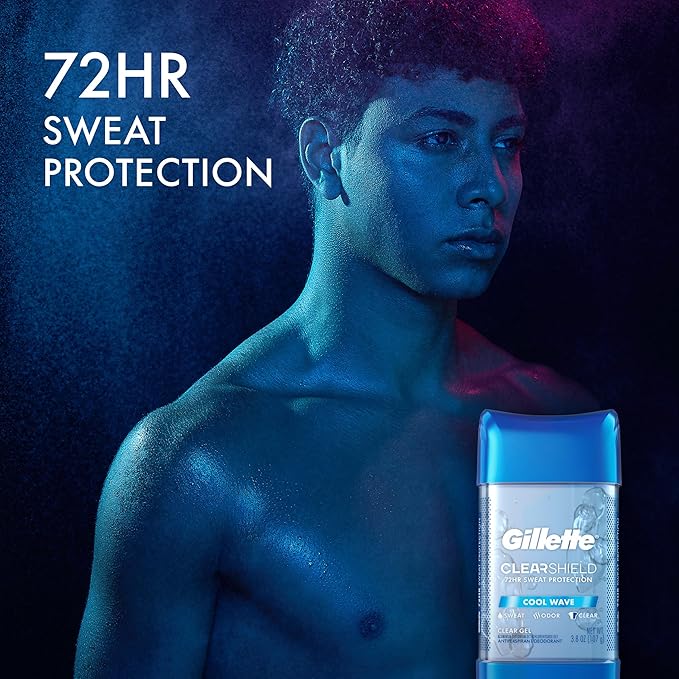 Gillette Advanced Clear Gel Antiperspirant Cool Wave 5 Pack Of 3.8 Ounce Net Wt 19 Ounce