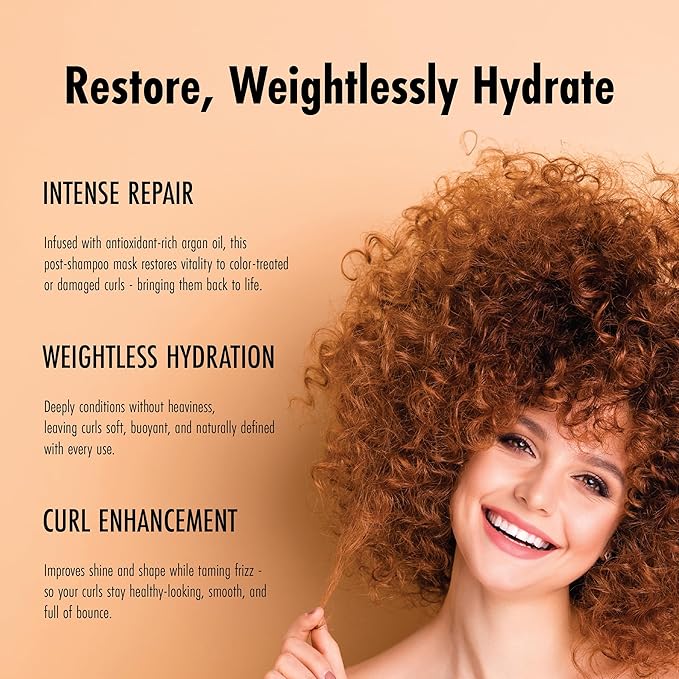 THERAPISPA Weightless Hydrating Mask [Post-Shampoo] ? Deep Moisture Shine &amp Repair for Dry Damaged Curly or Color-Treated Hair ? Lightweight Frizz Control &amp Softness 17.0 fl oz