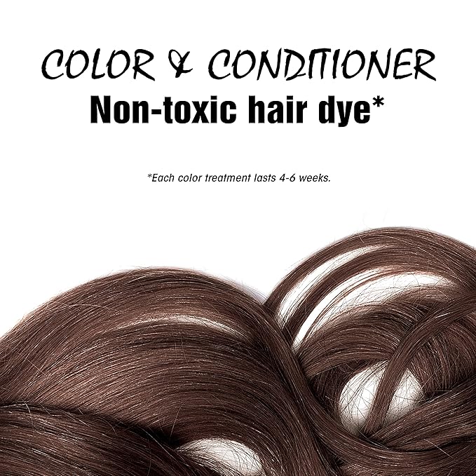 Light Mountain Henna Hair Color &amp Conditioner - Dark Brown Hair Dye for Men/Women Organic Henna Leaf Powder and Botanicals Chemical-Free Semi-Permanent Hair Color 4 Oz (Pack of 3)