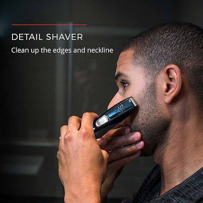 Remington Head to Toe Advanced Rechargeable Powered Body Groomer Kit Beard Trimmer (10 Pieces) 6.3 Inch Black