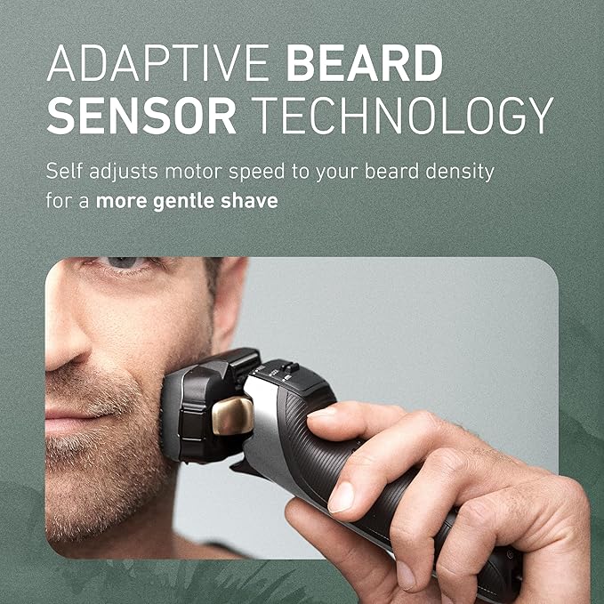 Panasonic ARC5 Electric Razor for Men with Pop-up Trimmer Wet Dry 5-Blade Electric Shaver with Intelligent Shave Sensor and 16D Flexible Pivoting Head - ES-ALV6HS (Silver)