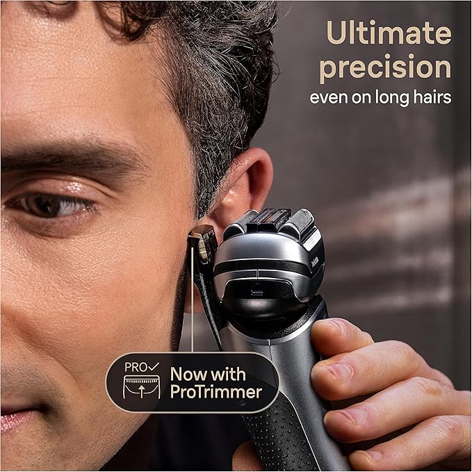 Braun Series 9 PRO+ Electric Razor for Men 5 Pro Shave Elements &amp Precision Long Hair Trimmer 6in1 SmartCare Center Wet &amp Dry Electric Shaver for Smooth Skin with 60min Battery Runtime 956