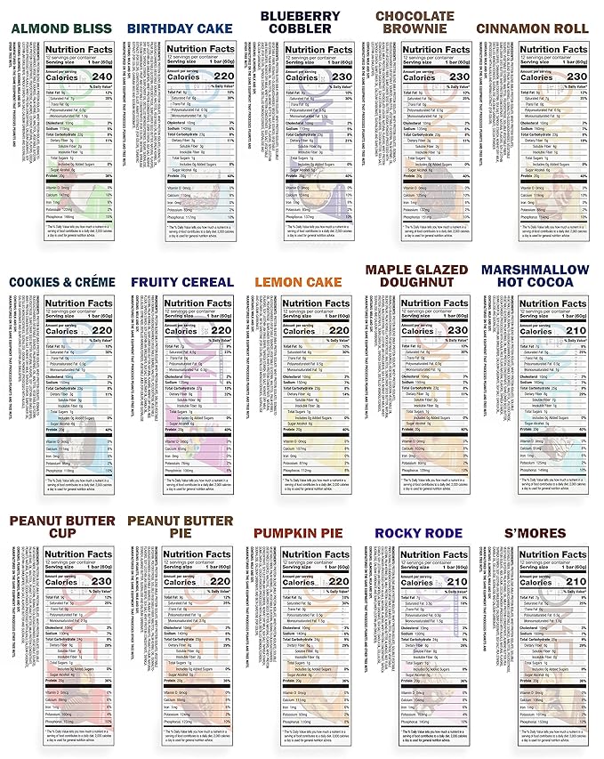 One Bars Protein Variety Sampler | 12 Pack of 15 Flavors High Snack 20g Per Bar And Only 1g Of Sugar Niro Assortment 25.44 Ounce