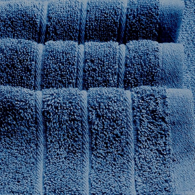 Tens Towels Pack of 4 Extra Large Bath Towels 30 x 60 Inches 100% Cotton Larger &amp Lighter Weight Quicker to Dry Super Soft and Absorbent Perfect for Bathroom Blue